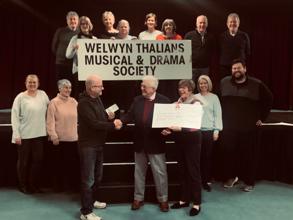 Calendar Girls Donation to Blood Cancer UK
